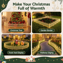 3M Solar Christmas Fence Lights with 128 Warm White LED – 8 Pack