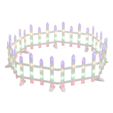 3M Solar Christmas Fence Lights with 128 Multicolour LED – 8 Pack