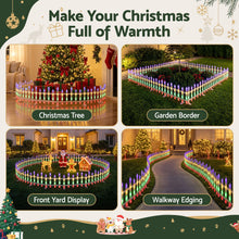3M Solar Christmas Fence Lights with 128 Multicolour LED – 8 Pack