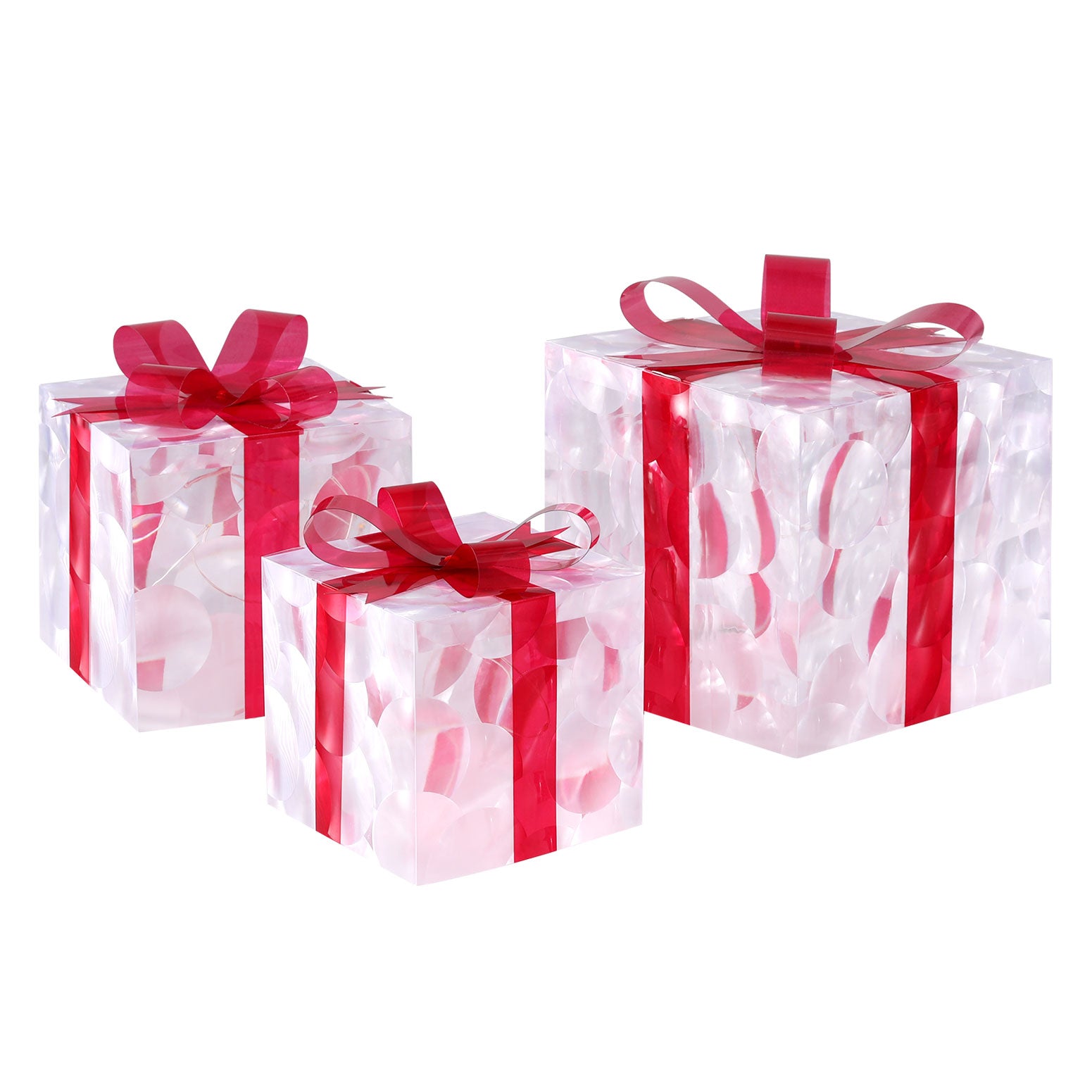 23CM Gift Box Motif Light Set – 70 Warm White LED Lights