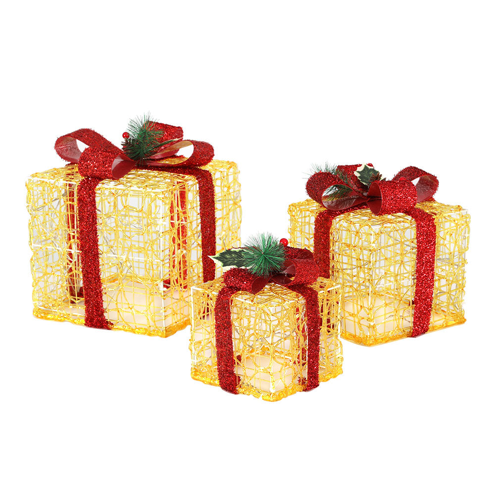 26CM Gift Box Motif Light Set – Warm White LEDs 48 Lights