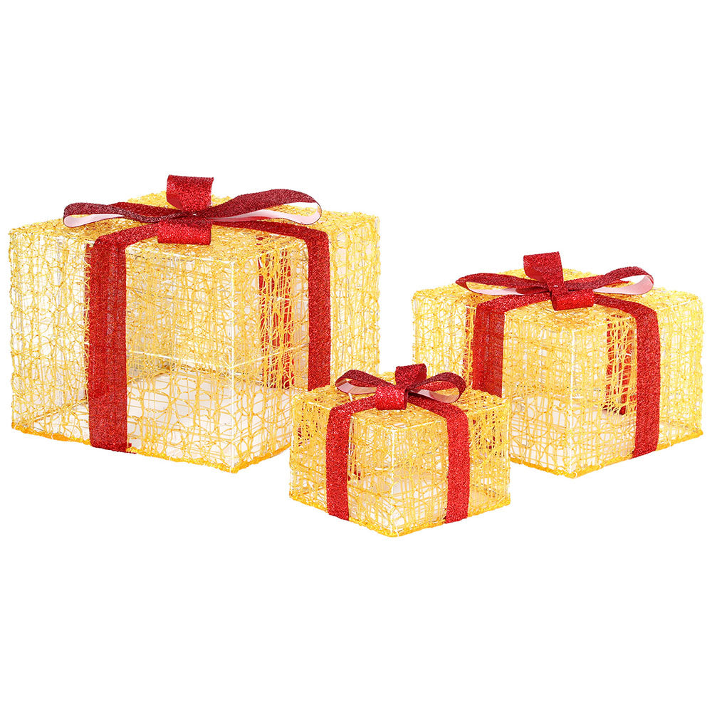 63CM Gift Box Motif Light Set – 240 Warm White LED Lights