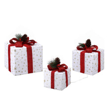 28CM Lighted Christmas Gift Box Set with 48 LED – 3 Pack