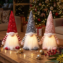 30CM Light-Up Christmas Gnomes 3 Pack with Warm White LED Lights