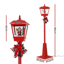 1.8M Christmas Lamp Post with Snowfall, Music & LED Lights