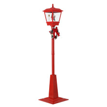 1.8M Christmas Lamp Post with Snowfall, Music & LED Lights