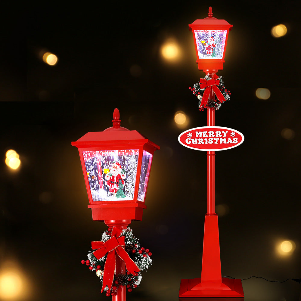 1.8M Lamp Post Motif Light – Cold White LEDs 18 Lights