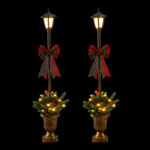 2PCS Lamp Post Pathway Lights – 50 Warm White LED Lights