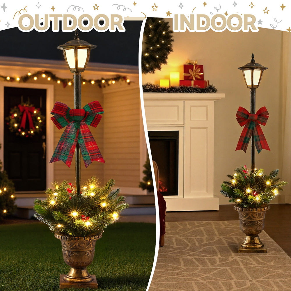 2PCS Lamp Post Pathway Lights – 50 Warm White LED Lights