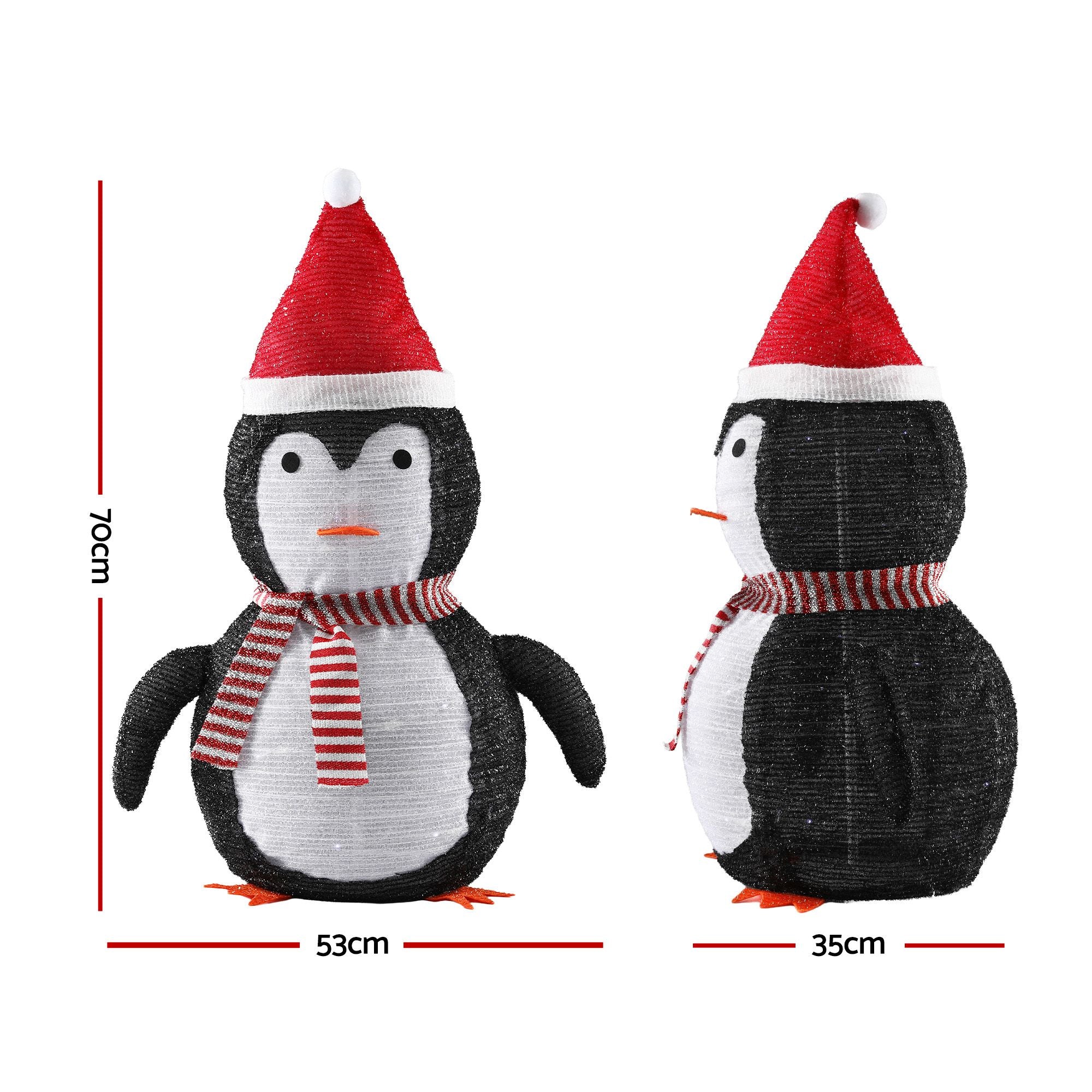 70CM Pop-Up Christmas Penguin Decoration with 45 LED