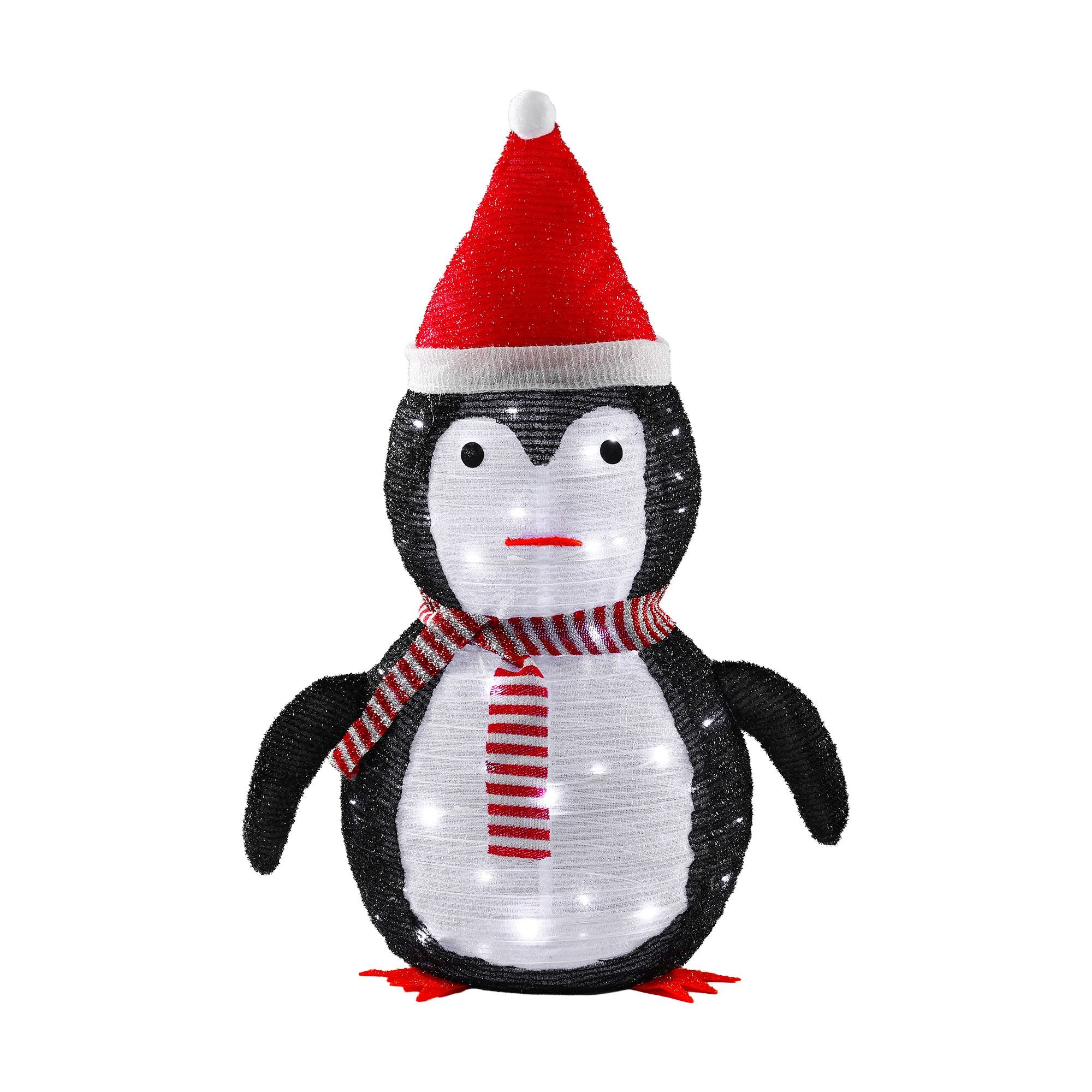 70CM Pop-Up Christmas Penguin Decoration with 45 LED