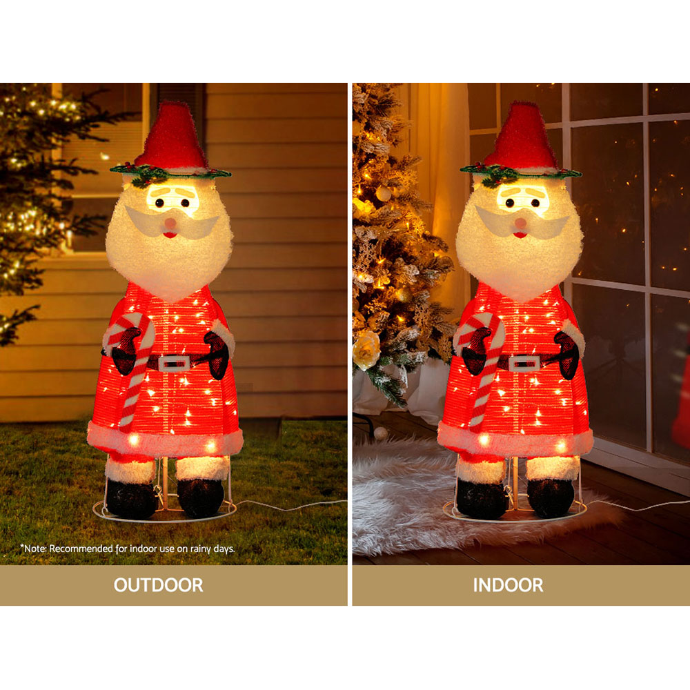 120CM Light-Up Santa with 96 Warm White LEDs