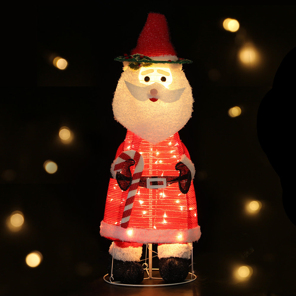 120CM Light-Up Santa with 96 Warm White LEDs