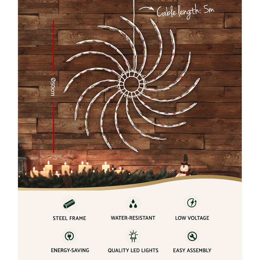 50CM Spinning Motif Light – Multi-Colour LEDs 128 Lights