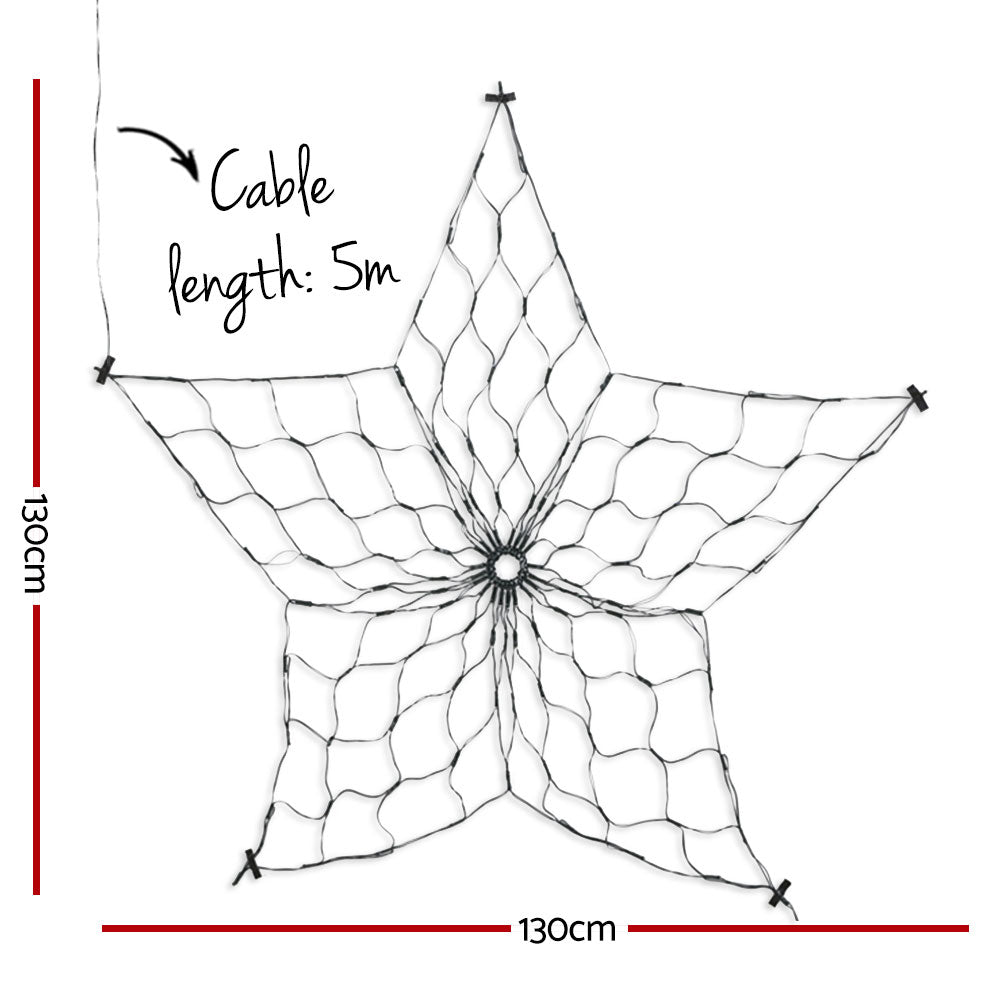 130CM Solar Star Light-Up Motif with 130 Multicolour LEDs
