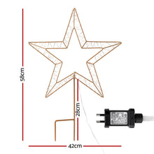 70CM 3D Christmas Star Motif Light Display – 100 Warm White LED Lights