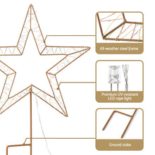 70CM 3D Christmas Star Motif Light Display – 100 Warm White LED Lights