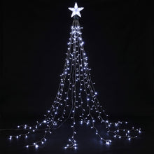 2.5M Christmas Waterfall Lights with Star Topper & 300 LED