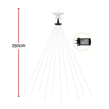 2.5M Christmas Waterfall Lights with Star Topper & 300 LED