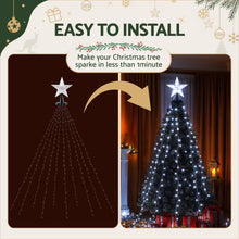 2.5M Christmas Waterfall Lights with Star Topper & 300 LED