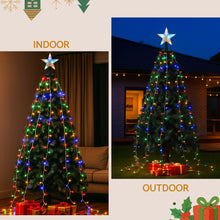 2.5M Christmas Waterfall Lights – 300 LED Multi Colour Star Topper