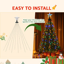 2.5M Christmas Waterfall Lights – 300 LED Multi Colour Star Topper