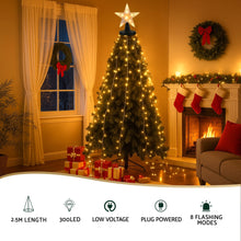 2.5M Christmas Waterfall String Lights with Star Topper