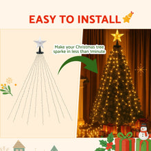 2.5M Christmas Waterfall String Lights with Star Topper