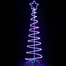 6FT Spiral LED Christmas Tree with Star & 288 Multicolour LEDs