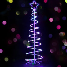 6FT Spiral LED Christmas Tree with Star & 288 Multicolour LEDs