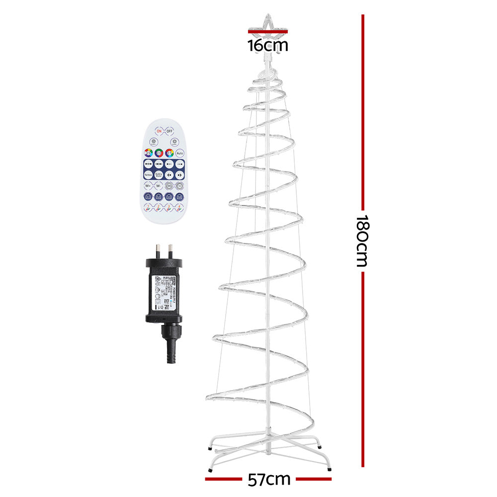 6FT Rope Light Christmas Tree with Remote & 100 LED Lights