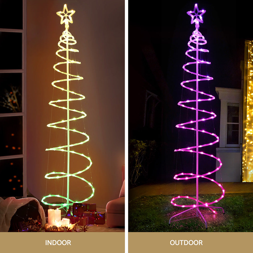 6FT Rope Light Christmas Tree with Remote & 100 LED Lights