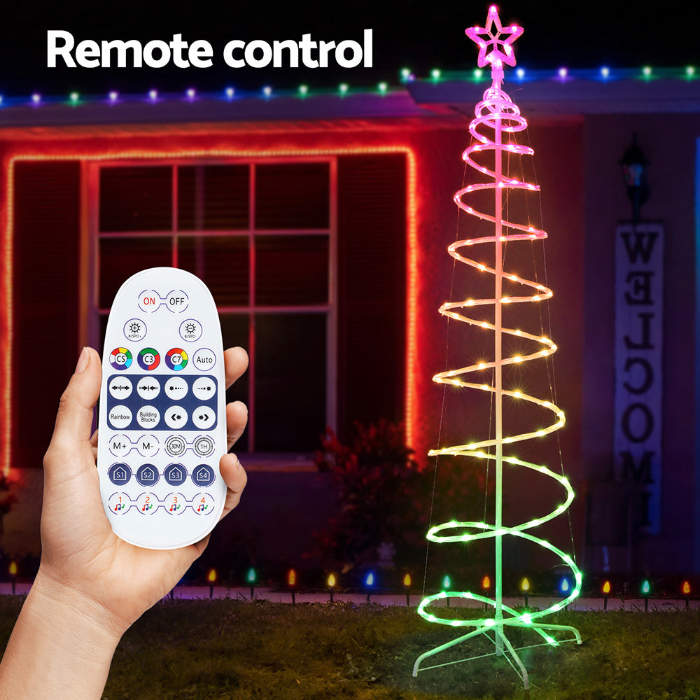 6FT Rope Light Christmas Tree with Remote & 100 LED Lights