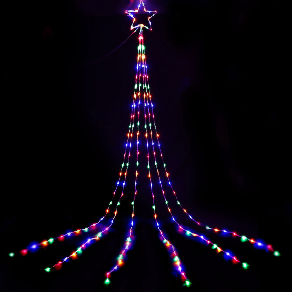 3M Solar Christmas Light Tree with 200 Multi-Colour LEDs