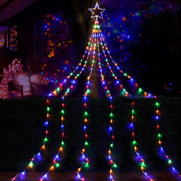 3M Solar String Christmas Lights – 6 Drops 200 Multicolour LEDs