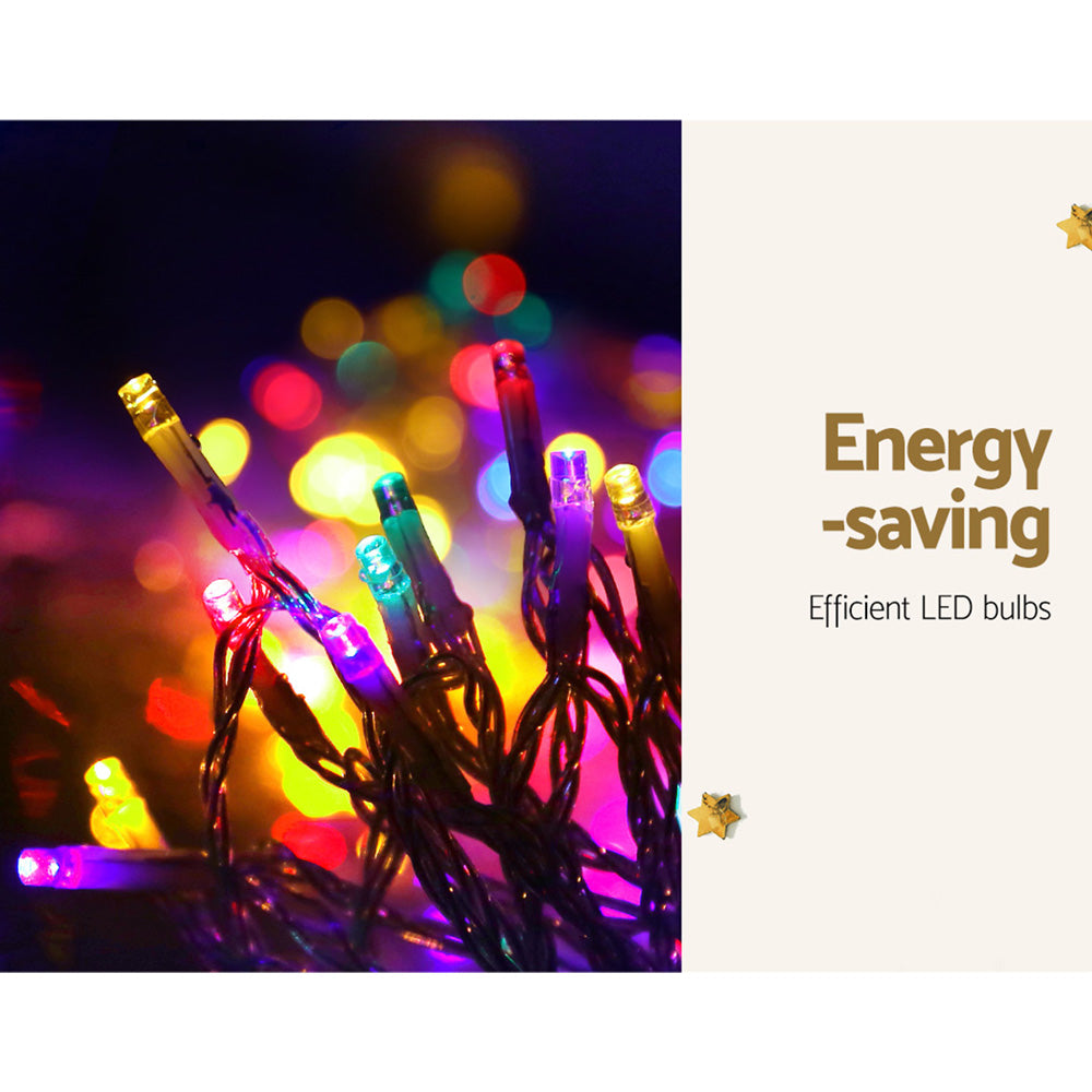 5M Solar Cascade Tree Lights with 320 Multicolour LEDs