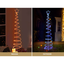 8FT Solar Spiral LED Christmas Tree with Star Topper