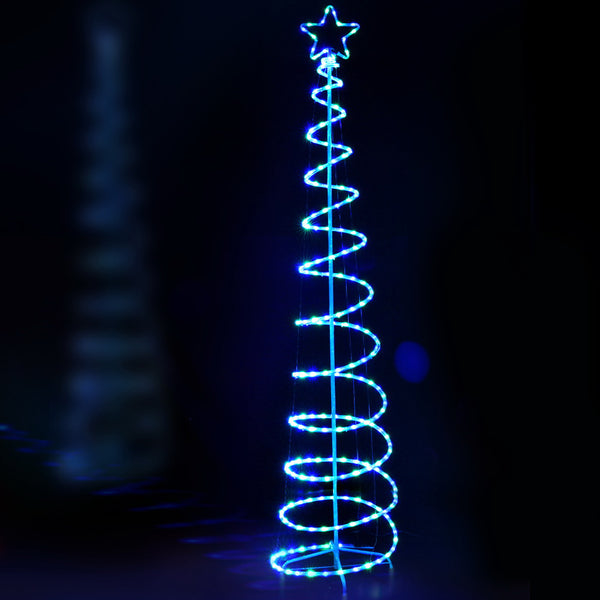 8FT Solar Christmas Tree – 240 Tips, Multicolour LED Lights