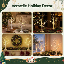 60CM Light-Up Branch Trees 2 Pack with 48 Warm White LED Lights