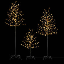LED Birch Christmas Tree Set - Warm White (3 Pack)
