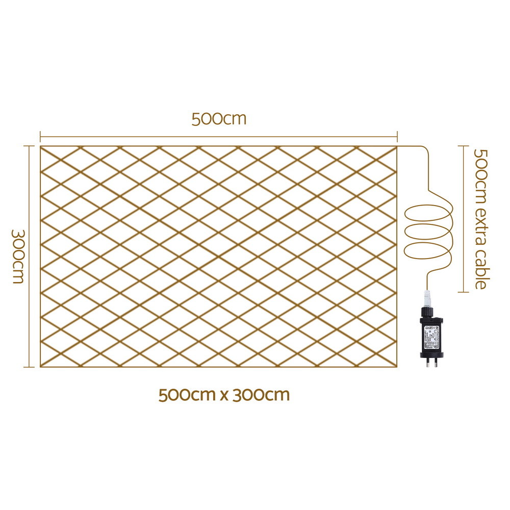 5M x 3M Net Lights with 600 Multicolour LEDs