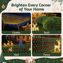 6M x 4M Christmas Net Lights with 1000 Red & Green LED Lights
