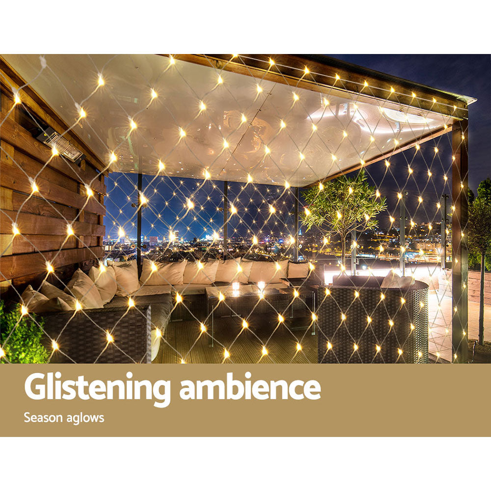 4M x 6M Christmas Net Lights with 1000 Warm White LEDs