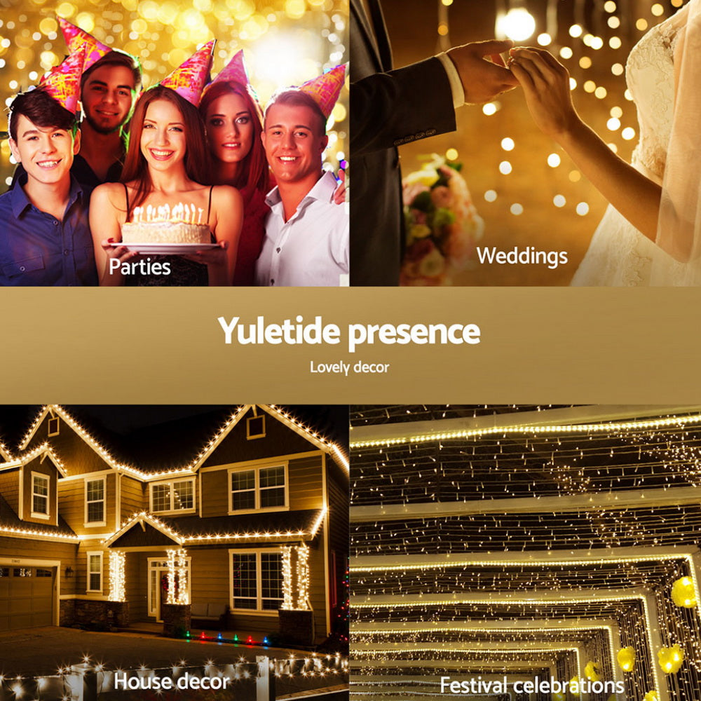 3M x 2M Warm White LED Christmas Net Lights with 504 LEDs
