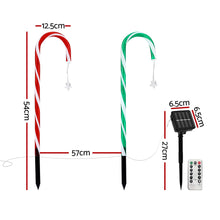 8PCS Candy Cane Pathway Lights – 72 Warm White LED Lights