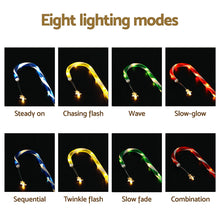 8PCS Candy Cane Pathway Lights – 72 Warm White LED Lights