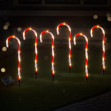 6PCS Candy Cane Pathway Lights – 42 Warm White LED Lights