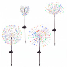 Solar Firework Path Lights 4 Pack with 480 Multi-Colour LED Lights
