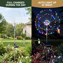 Solar Firework Path Lights 4 Pack with 480 Multi-Colour LED Lights