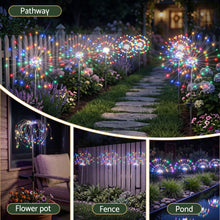 Solar Firework Path Lights 4 Pack with 480 Multi-Colour LED Lights